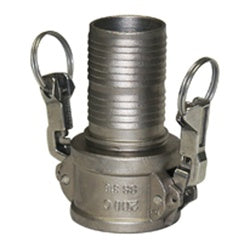 CGCHK5-200CR-SS1 Cam and Groove Crimplok Quick Locking Coupler, 2 in Type C x 2 in Hose Barbed
