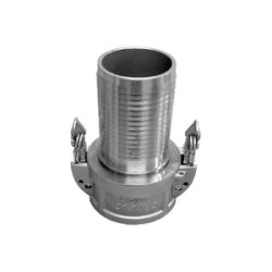 CGCSL-200CR-SS1 Cam and Groove Self-Locking Crimplok Coupler, 2 in Type C x 2 in Hose Shank