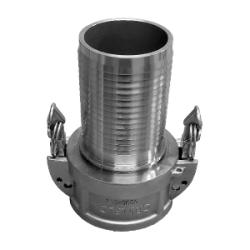 CGCSL-400CR-SS1 Cam and Groove Self-Locking Crimplok Coupler, 4 in Type C x 4 in Hose Shank