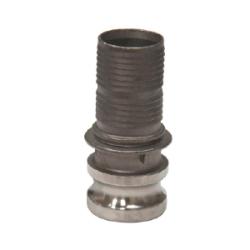 CGE-400CR-SS1 Cam and Groove Crimplok Adapter, 4 in Type E x 4 in Hose Shank, Stainless Steel
