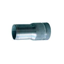 CNG-200-S Combination King Nipple, 2 in Hose Barbed x 2 in Grooved, Steel, Plain