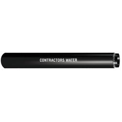 CWB-063-200-100 Contractor's Water Discharge Garden Hose, 100 ft L, 200 psi, Rubber Tube, Black