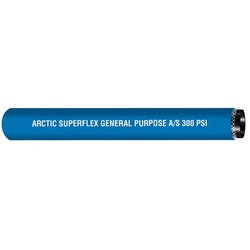 Superflex Series GPA-100 General Purpose Arctic Hose, 200 ft L, 300 psi, Nitrile Rubber Tube, Black/Blue