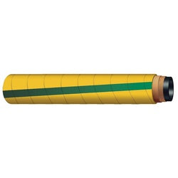 HLD-200 Acid Discharge Hose, 100 ft L, 150 psi, Hypalon Rubber Tube, Yellow/Green