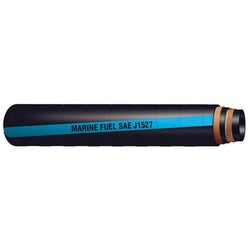 MFH Series MFH-213 Fuel Fill Hard Marine Hose, 100 ft L, 150 psi, Nitrile Rubber Tube, Black/Blue