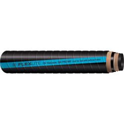 Flexlite OILVC-400-CUT Oil Vacuum Corrugated Hose, 150 psi, Rubber Tube, Black with Blue Stripe