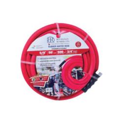 OPPWR-075-150GH50 Water Hose with Fittings, 3/4 in Nominal, 50 ft L, 150 psi, Rubber Tube, Red