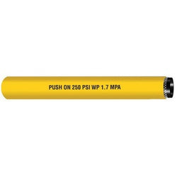 PON-050-Y General Purpose Push-On Hose, 700 ft L, 250 psi, Nitrile Rubber Tube, Yellow