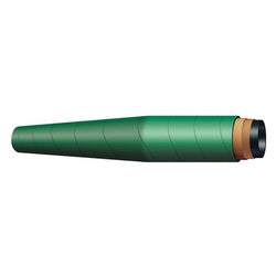 PWG-075 Washdown Hose with Nozzle, 50 ft L, 250 psi, Rubber Tube, Green