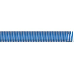 Saturn Series SATLT-200 Water Suction and Discharge Hose, 100 ft L, 70 psi, PVC Tube, Blue/Clear