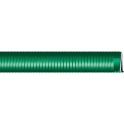 SATO-150 Water Suction Hose, 1-1/2 in Nominal, 100 ft L, Smooth Green PVC Tube, Saturn Olive Green