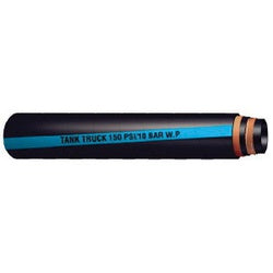 TLB-600 Tank Truck Hose, 100 ft L, 150 psi, Nitrile Rubber Tube, Black with Blue Stripe