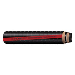 TTD150-300-R Flexlite Tank Truck Drop Hose, 150 psi, Rubber Tube, Black with Red Stripe
