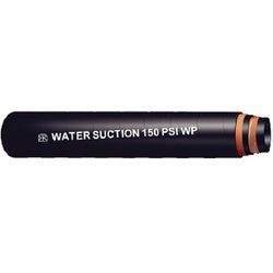 WSB-800-CUT Water Suction Hose, 150 psi, Rubber Tube, Black