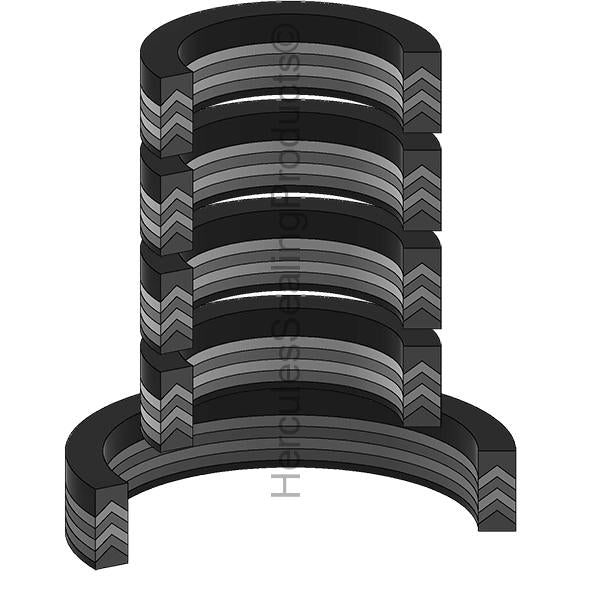 CH-48 Char-Lynn Vee Packing and Wiper Set 4 - 8 Vee Set & Wiper