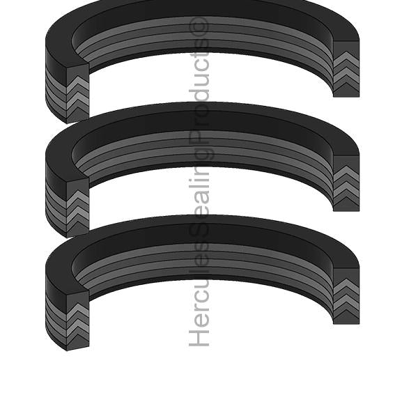 CM-391-1804-109 Commercial Vee Packing and Wiper Set 3-3/4 - 5-3/4 Vee Sets & Wipers