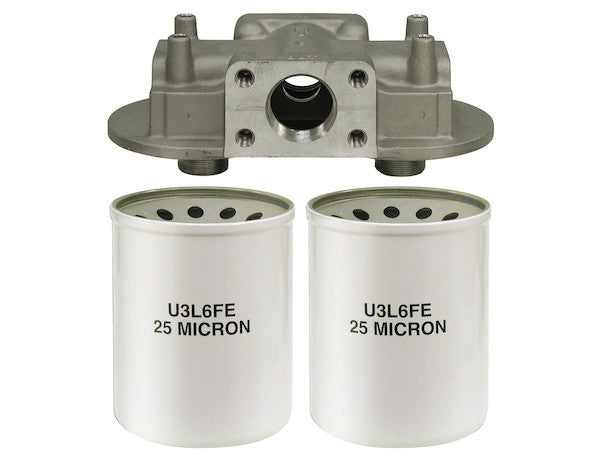 HFA42525 90 GPM Return Line Filter Assembly 1-1/2 Inch NPT/25 Micron/25 PSI Bypass