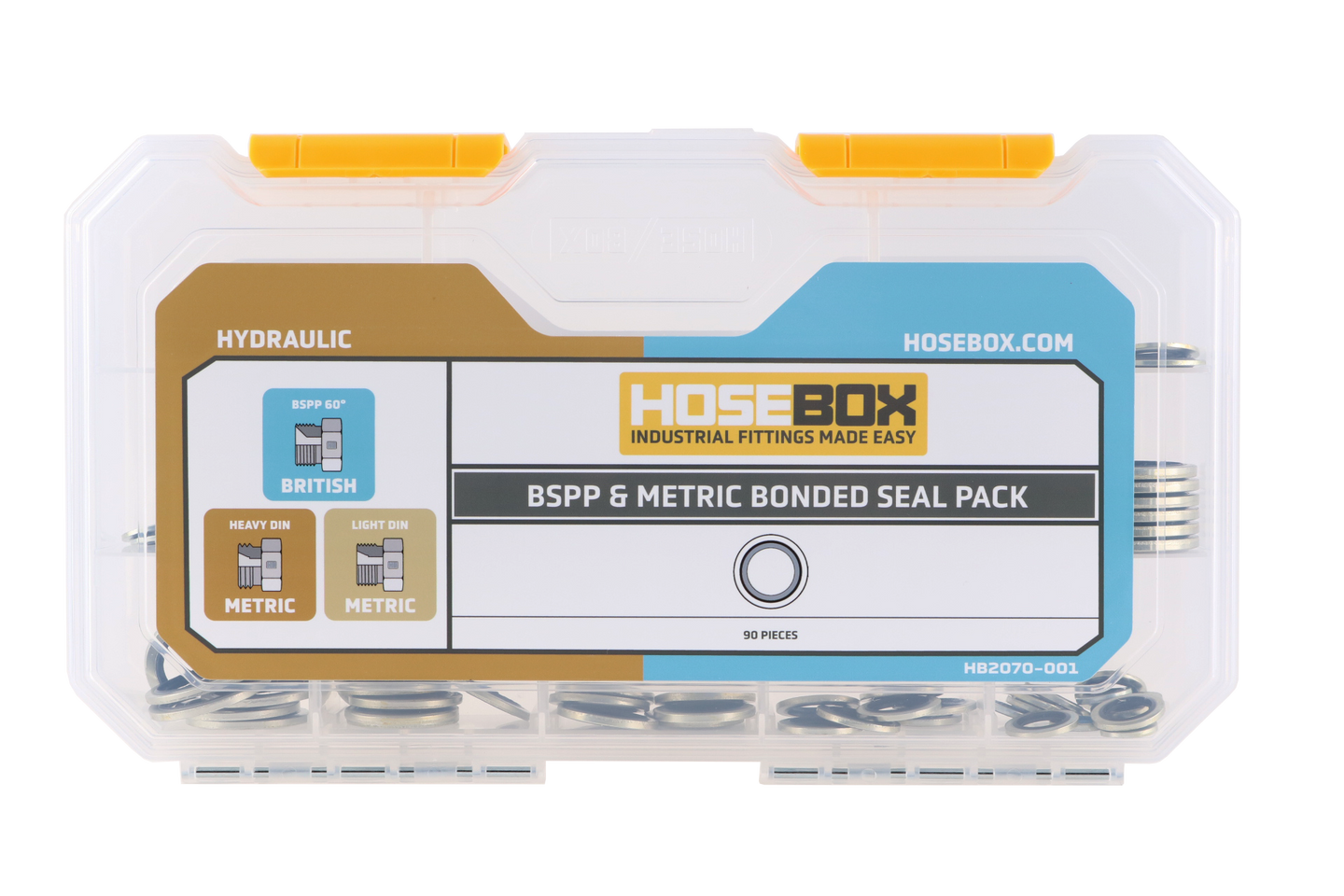 HB2070-001 HoseBox Bspp & Metric Bonded Seal Pack