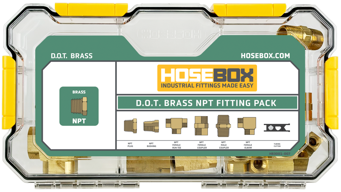 HB3001-007 HoseBox D.O.T. Brass Adapter Fittings Pack 