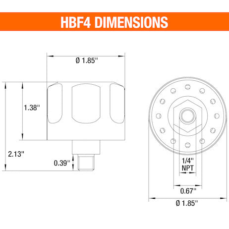 HBF4 1/4 Inch NPT Breather Cap