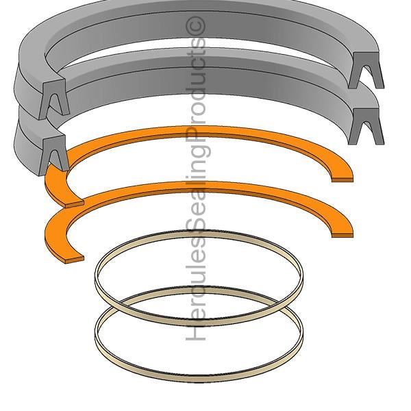 HSKR5-512-04 Hydro-Line Hydraulic Piston Seal Kit 2