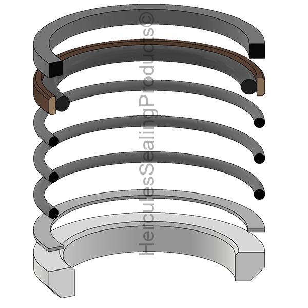 JD-AHC16965 John Deere Hydraulic Piston Seal Kit
