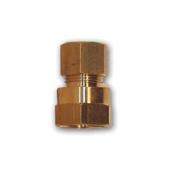 LF66-64 Coupling, 3/8 in Compression x 1/4 in FIP, Brass