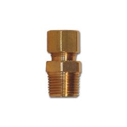 LF68-34 Adapter, 3/16 in Compression x 1/4 in MPT, Brass