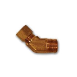 6945F-66 45 deg Elbow, 3/8 in Compression x 3/8 in MIP, Brass