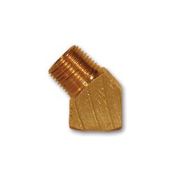 LF124-4 45 deg Street Elbow, 1/4 in FPT x 1/4 in MPT, Brass
