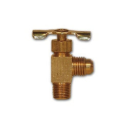 204SAE 90 deg Angle Needle Valve, 5/16 x 1/4 in Nominal, Male Flared x MPT, Brass Body