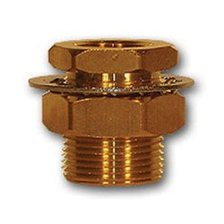 207ACBH-8 Bulkhead Anchor Frame Coupling, 1/2 in FNPTF x 1/2 in FNPTF, Brass