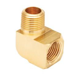 23506X4 45 deg Reducing Elbow, 3/8 in FPT x 1/4 in FPT, Brass