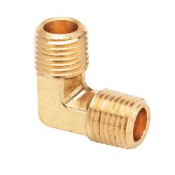 23455X4 90 deg Barstock Elbow, 1/4 in MPT x 1/4 in MPT, Brass