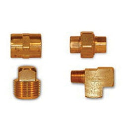 23455X8X6 90 deg Barstock Reducing Elbow, 1/2 in MPT x 3/8 in MPT, Brass