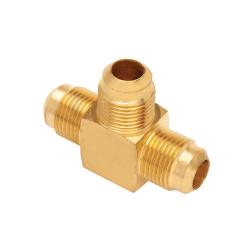 244X8 Barstock Union Tee, 1/2 in SAE 45 deg Flared x 1/2 in SAE 45 deg Flared x 1/2 in, Brass