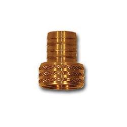 29FGH-1012 Short Shank Swivel Adapter with Knurled Nut, 5/8 in Garden Hose Barbed x 3/4 in FGH