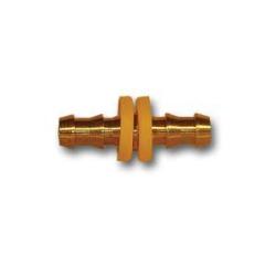 29PO8-10 Hose Splicer, 5/8 in Push-On Hose Barbed x 5/8 in Push-On Hose Barbed, Brass
