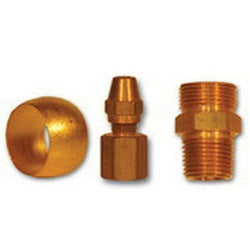 NT272X6X6VS Branch Tee with Vibraseal, 3/8 in Tube OD x 3/8 in Tube OD x 3/8 in MPT, Brass