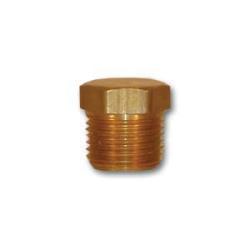 LF121-8 Cored Hex Head Plug, 1/2 in MPT, 0.81 in, Brass