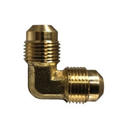 LF255X4 90 deg Barstock Elbow, 1/4 in Male SAE 45 deg Flared x 1/4 in Male SAE 45 deg Flared, Brass