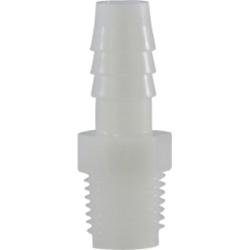 33000W Straight Adapter, 3/4-in Hose Barbed x 1-in MIP, Nylon