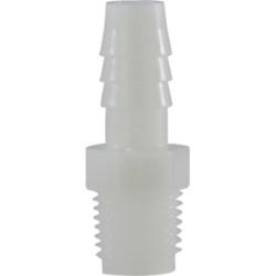 33024W Straight Adapter, 1-in Hose Barbed x 3/4-in MIP, Nylon