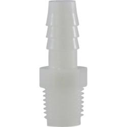 33025W Straight Adapter, 1-in Hose Barbed x 1-in MIP, Nylon