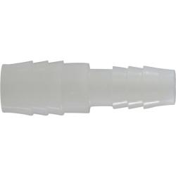 33406W Reducing Splicer, 3/8 in Hose Barbed x 1/4 in Hose Barbed, Nylon
