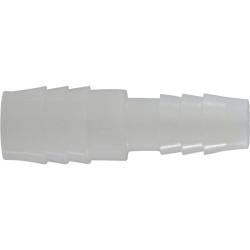33409W Reducing Splicer, 5/8 in Hose Barbed x 3/8 in Hose Barbed, Nylon