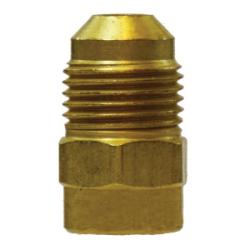 10476 SAE 45-deg Flare Reducer, 1/4-in Male Flared x 5/8-in Female Flared, Brass