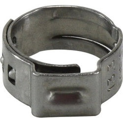 16700010 Gapless Ear Clamp, 1/2 in Nominal, 0.425 in Minimum Clamp Diameter, 7 mm Band W