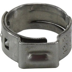 16700022 Gapless Ear Clamp, 3/4 in Nominal, 0.654 in Minimum Clamp Diameter, 7 mm Band W