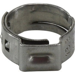 16700024 Gapless Ear Clamp, 13/16 in Nominal, 0.701 in Minimum Clamp Diameter, 7 mm Band W